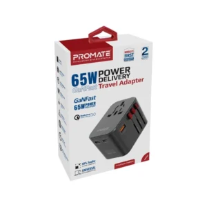 Promate TripMate-GaN65 Travel Adapter