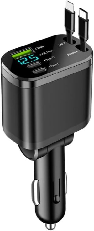 M4 5in1 Car Charger, 66W Fast Charging