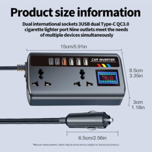 Vehicle Powers Inverter | Inverter Car Converter To Outlet Plug | 12V To 240V Interchangeable